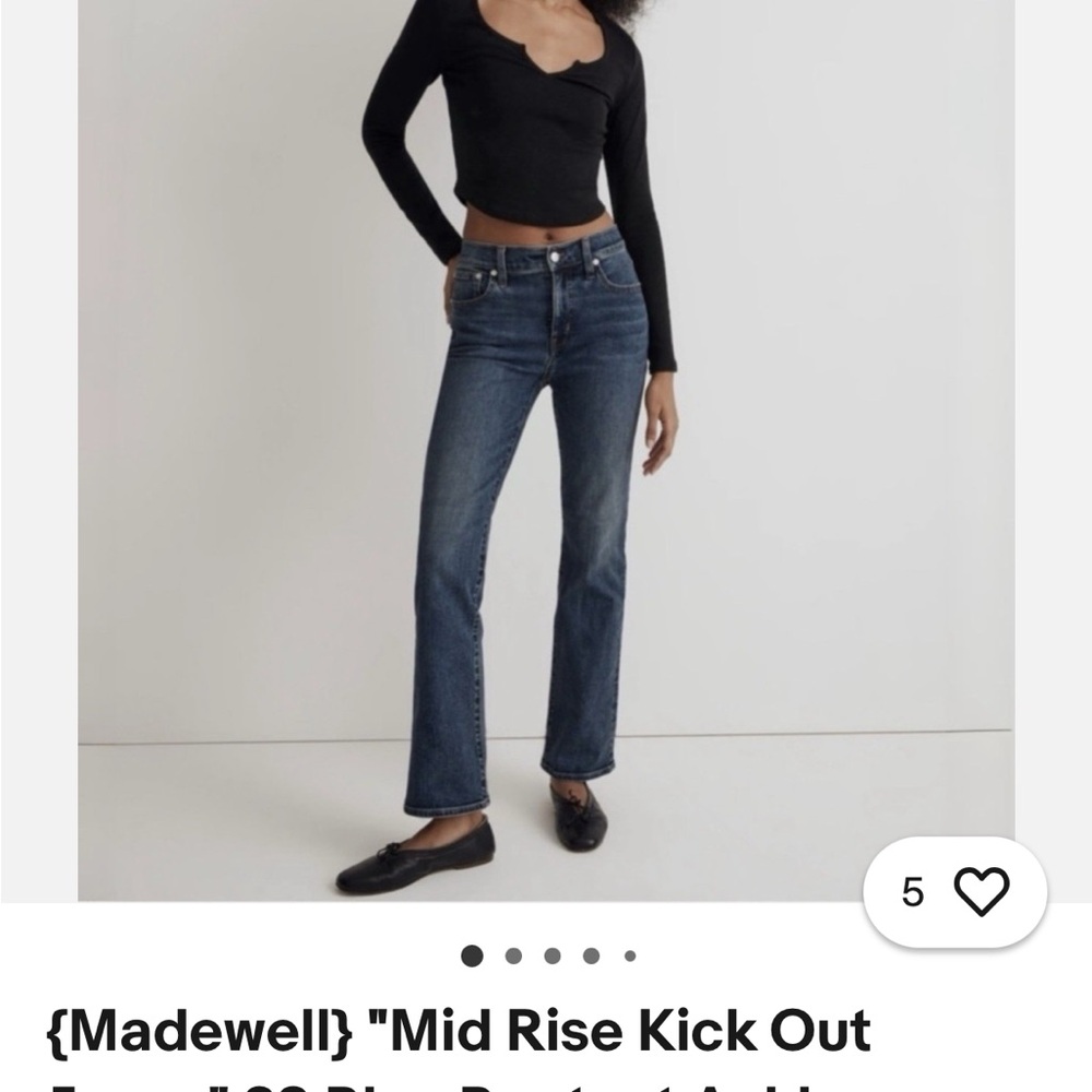 Madewell mid-rise kick out jeans
